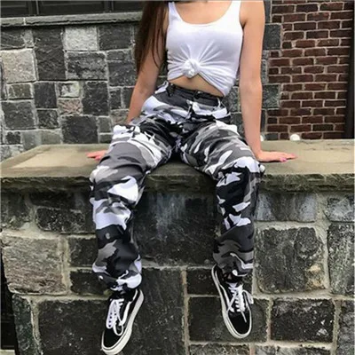 high waisted camo pants women