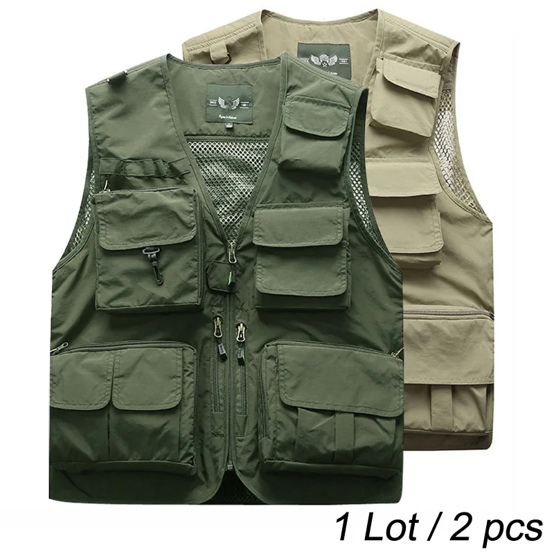 Multi Pockets Cargo Sleeveless jacket S 