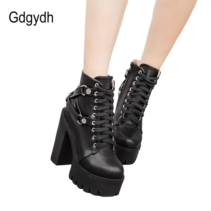 ankle length black boots for women