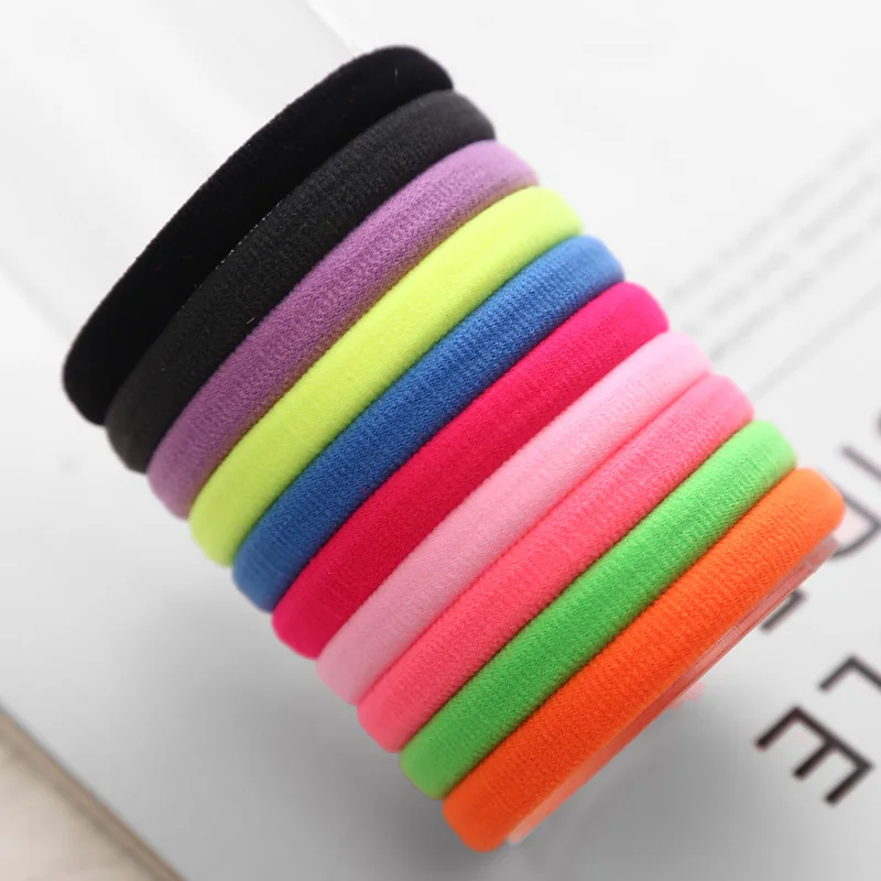 10PCS/Fashion  Set Big Size Candy Quality Elastic Ponytail Holders Accessories Girl Women Rubber Bands Tie Gum(Mix Color)-animated-img