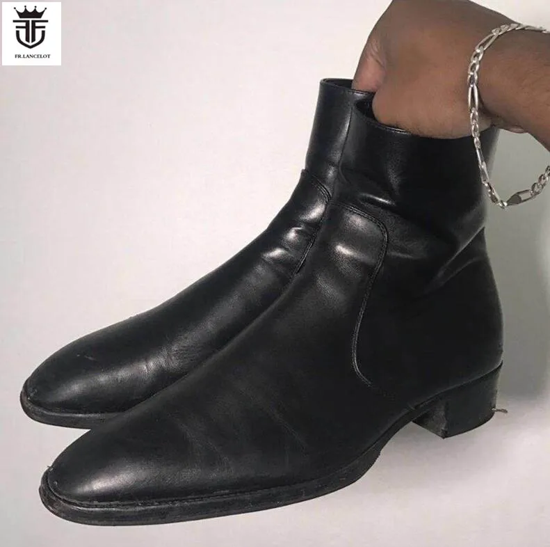 black zip chelsea boots