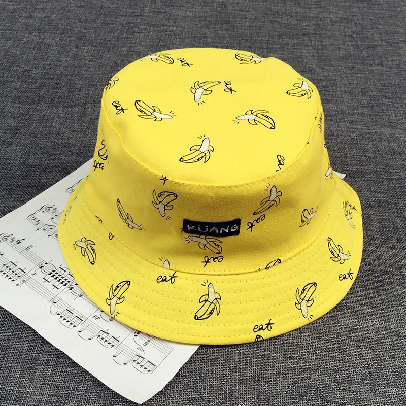 yellow banana bucket hat