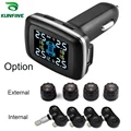 Smart Car TPMS Tire Pressure Monitoring System cigarette lighter Digital LCD Display Auto Security Alarm Systems Tyre Pressure