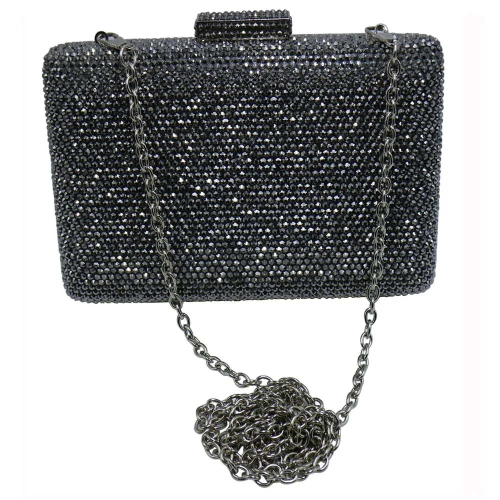 black evening bags with rhinestones