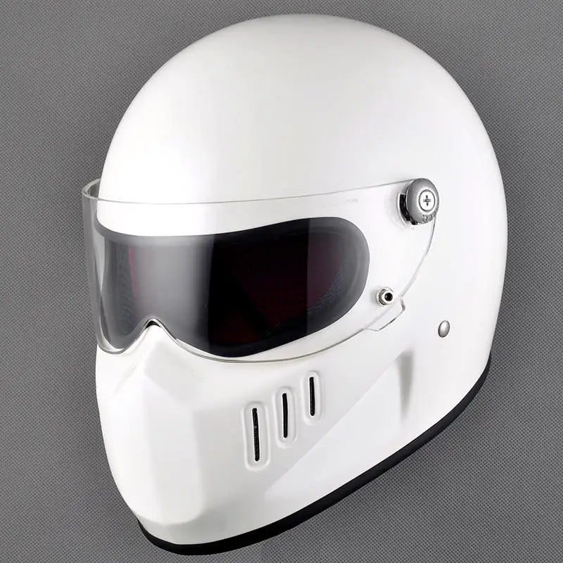 white full face helmet