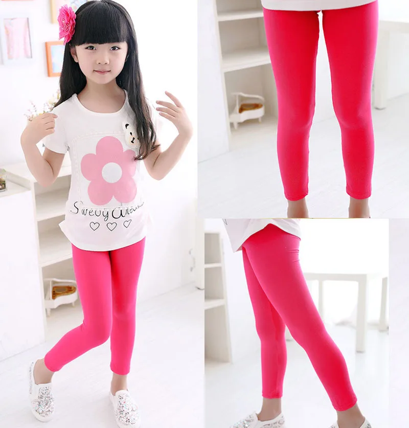 High Quality Thick Warm Winter Spring Jean Bow Girls Leggings Kids Trousers Children  Pants