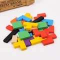 10pcs/lot Colorful Wooden Tetris Puzzle Toy Brain Teaser Game Children Preschool Educational Jigsaw Board Toys Puzzle for Kids preview-2
