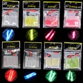 10pcs/bag 4.5*40mm fireflies for Fishing Float Fluorescent Lightstick Light Night Float Rod Lights Dark Glow Stick preview-1