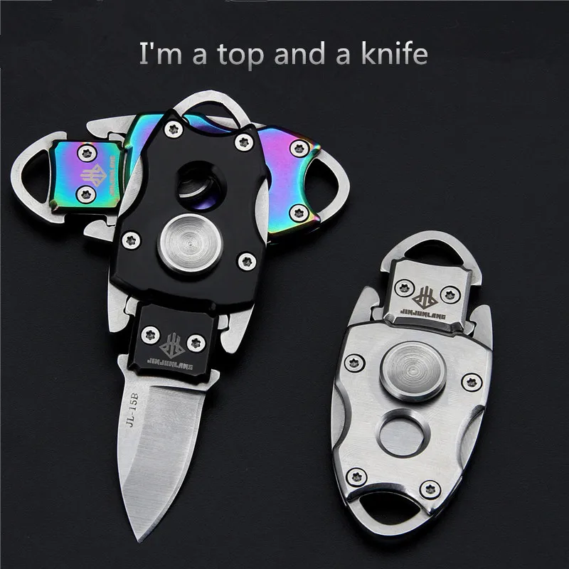 Mini Pocket Disassemble Knife All Steel Fidget Spinner Outdoor Survival Relieve Stress Practical EDC Hand Spinner Gadgets-animated-img