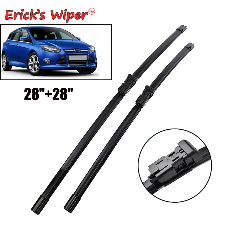 Erick's Wiper RHD & LHD Front Wiper Blades For Ford Focus 3 Hatchback 2011 - 2017 Windshield Windscreen Window Brushes 28"+28"-animated-img