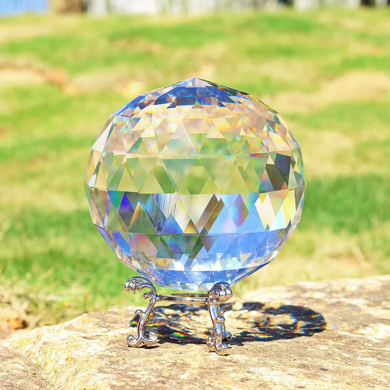 Купить Домашний декор | H&D Clear Cut Crystal Suncatcher Ball Prisms ...