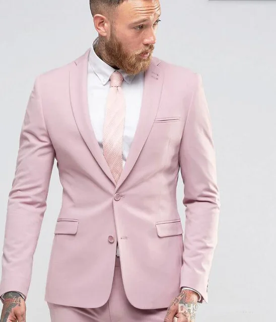 mens suit with pink