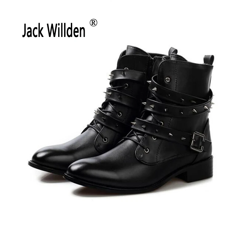 Men's Winter Rivets Boots Men 