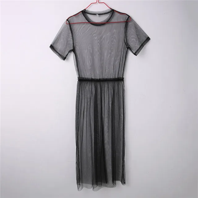 See-through Tulle Dresses Fashion Women 