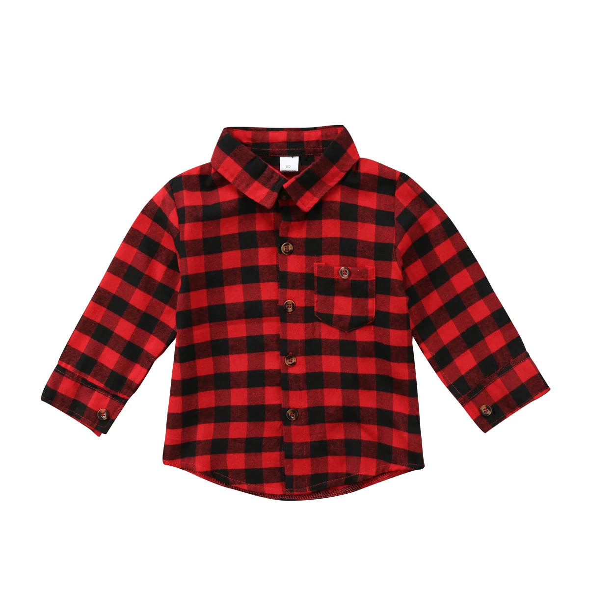 HOT Black\u0026Red Checkered Plaid Shirt Boy 