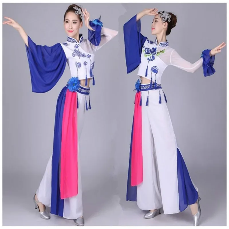 Ethnic Yangge Clothes Dancing Dress Performance Costume Female