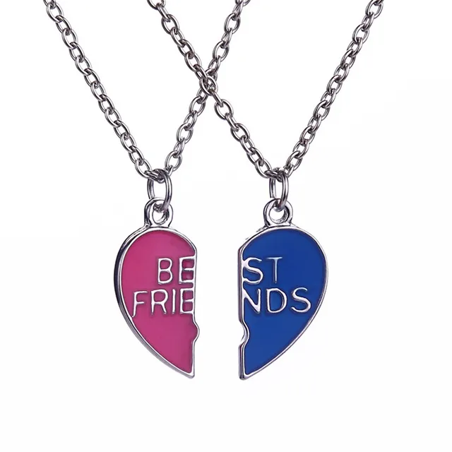 Vnox BFF Friendship Necklaces for 2 Best Friends Gifts, Custom