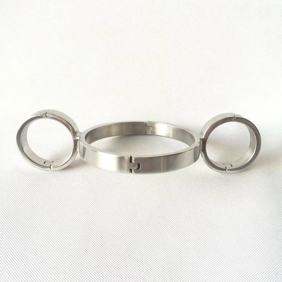 Купить Секс товары | New Stainless Steel Pillory Fix Neck Ring Collar  Handcuffs Wrist Restraint Bondage Lock Yoke Adult BDSM Sex Toy For Male  Female