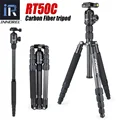 RT50C חצובה סיבי פחמן מונופוד עבור מצלמת DSLR אור מעמד נייד טריפה מקצועית קומפקטית עבור GoPro טוב יותר מ- Q666C