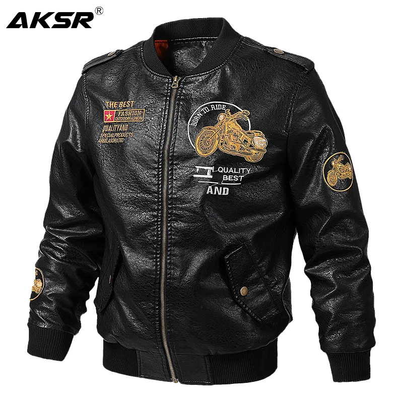 plus size leather jacket for men