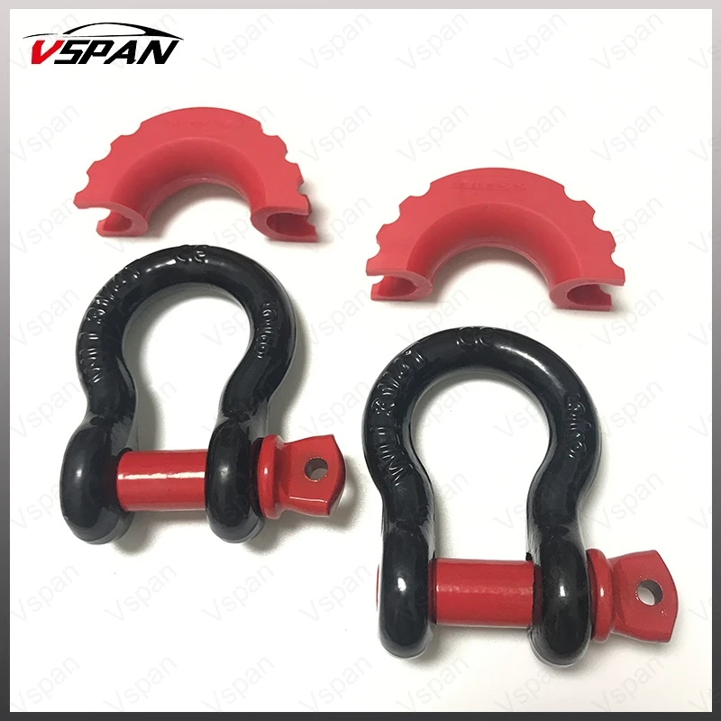 4x4 Accessories 3.25T Towing Shackle Hook with Isolator Cover for