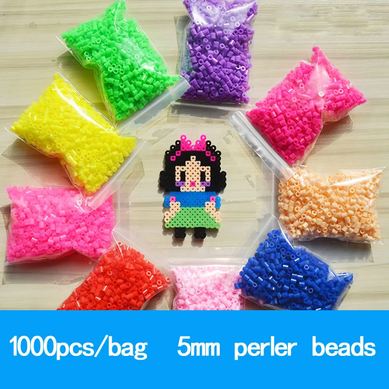 5MM Mix Color 2000PCs Pixel Puzzle Iron Beads for kids Hama Beads Diy High  Quality Handmade Gift toy