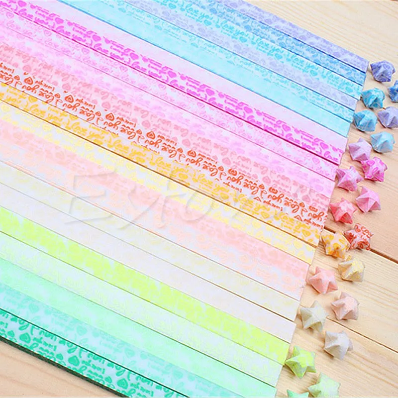 80pcs 10 Color Mixing Set Star Papers Lucky Star Origami Paper
