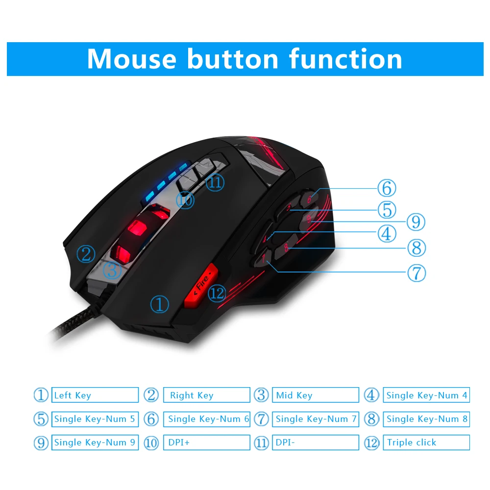 cheap 12 button mouse