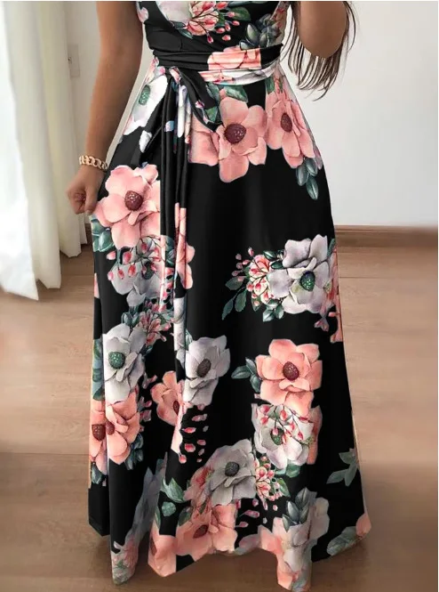 AVODOVAMA M Summer Dresses Floral Print 