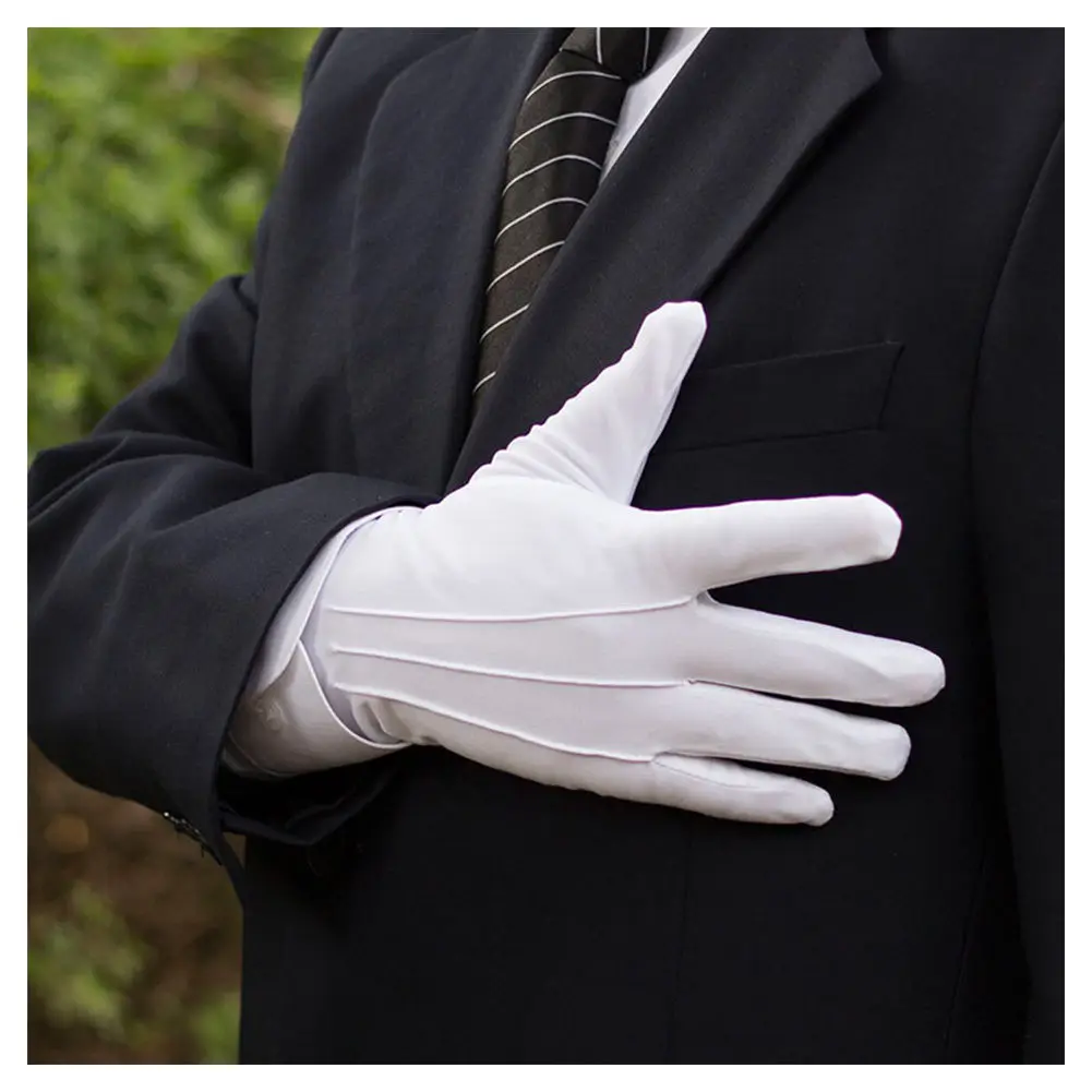 white evening gloves