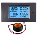 AC Voltage Meters 100A/80~260V Digital LED Power Panel Meter Monitor Power Energy Volt Voltmeter Ammeter Voltage Current Meter