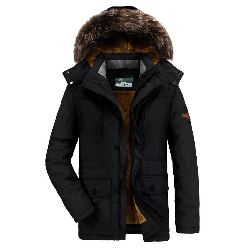 men's winter bomber jacket with fur hood