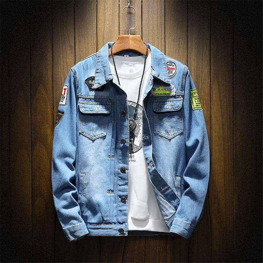 denim jacket men streetwear