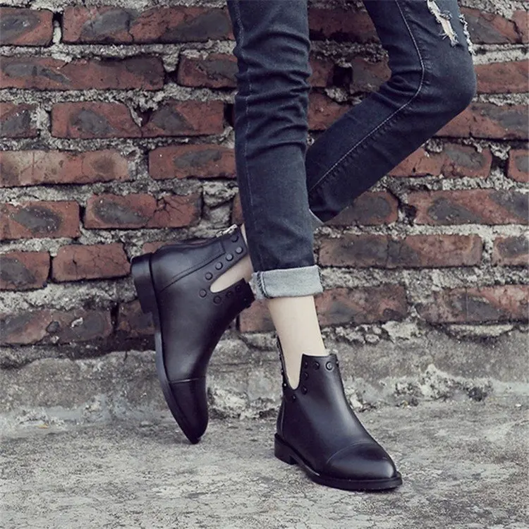 black low boots for women