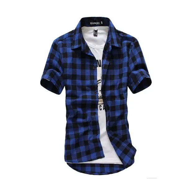 blue plaid shirt outfit men