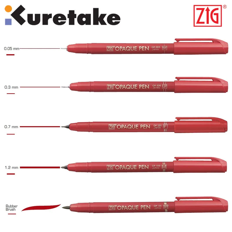 ZIG Kuretake Clothes Markers LAUNDRY PEN Permanent Water Resistant Textile  Marker Pens for Fabric Wash 0.8