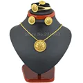 Ethlyn Best Quailty Ethiopian jewelry sets Gold Color hair jewelry 6pcs sets & African jewelry for Ethiopia best Women gift S27 preview-2