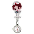 Lovely cartoon women men ladies nurse watches unisex doctor medical FOB pocket watches clip hang quartz watches hospital watches preview-2