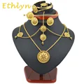 Ethlyn Best Quailty Ethiopian jewelry sets Gold Color hair jewelry 6pcs sets & African jewelry for Ethiopia best Women gift S27 preview-1