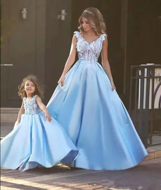 baby blue flower girl dresses