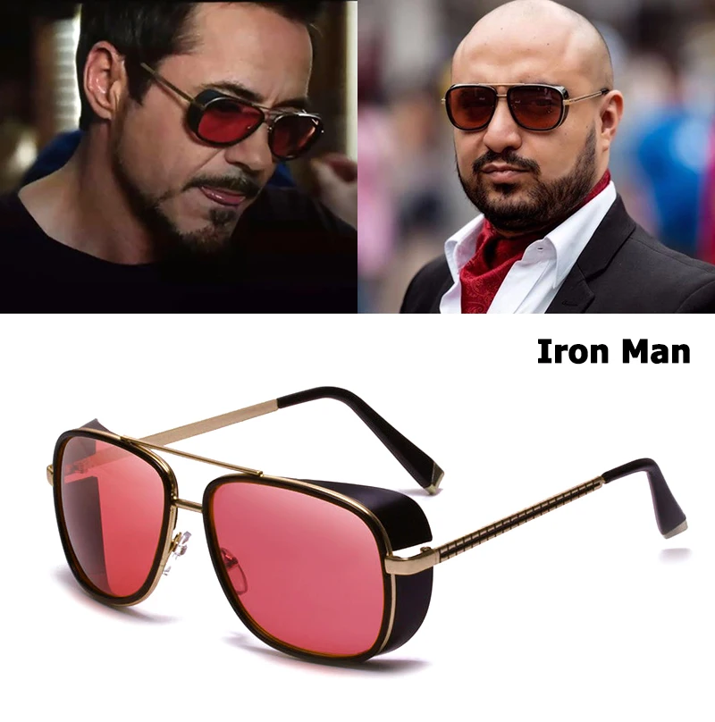 Acquistare Gli occhiali da uomo | JackJad 2020 Fashion Iron Man 3 Tony Stark  Style SteamPunk Sunglasses Men Vintage Classic Punk Sun Glasses Oculos De  Sol C-61