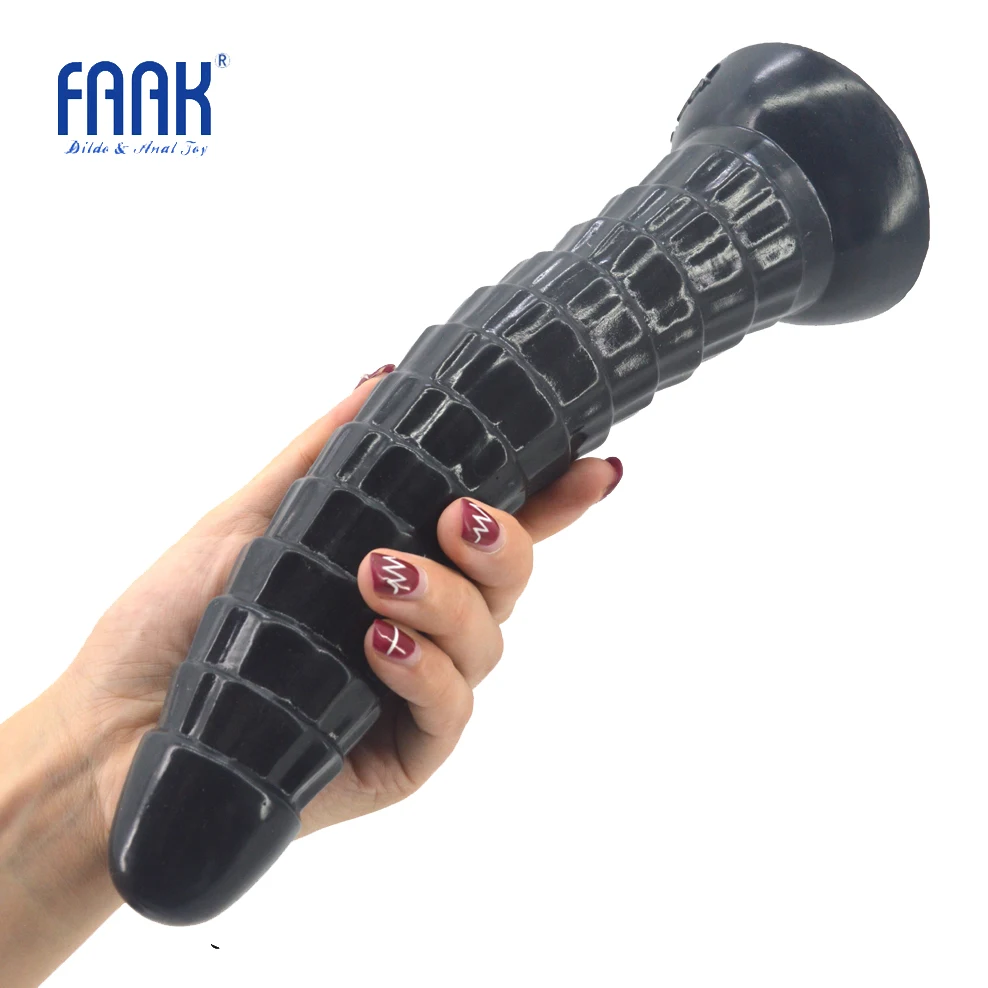 Купить Секс товары | FAAK super long silicone anal plug with suction cup  rough surface dildo sex toys for women men erotic sex products butt plug