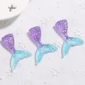 12Pcs 20*43MM Shiny Mermaid Charms Flatback Resin Accessories For Necklace Pendant Keychain Making preview-4
