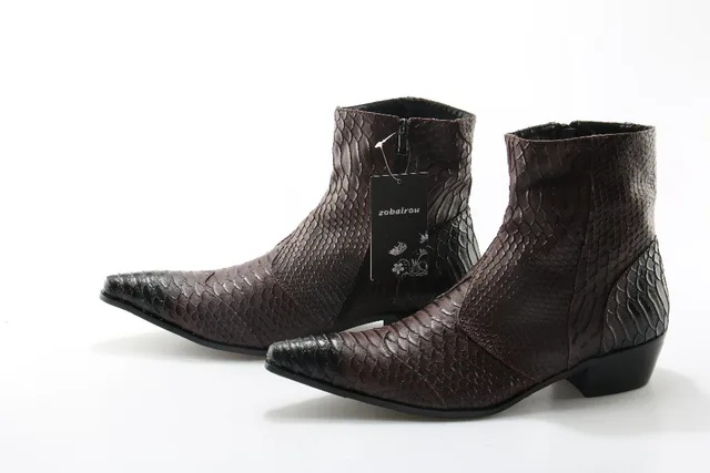 snake chelsea boots men