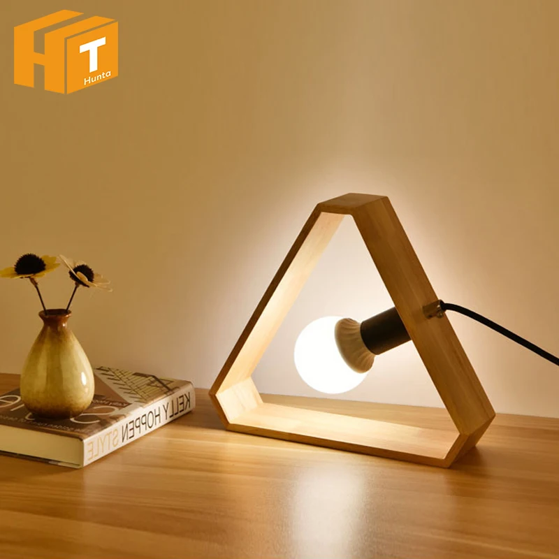 wooden desk lamp