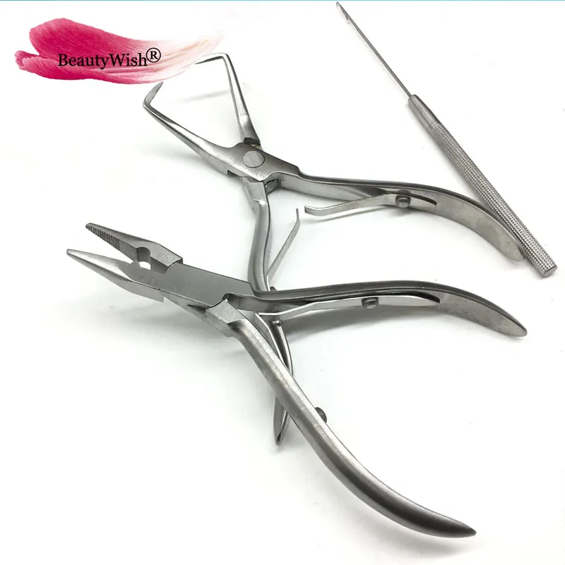 1pc Three styles Professional Hair Extension 4MM And 6MM Shaped Pliers For  Micro Rings Human Hair Extensions Tools