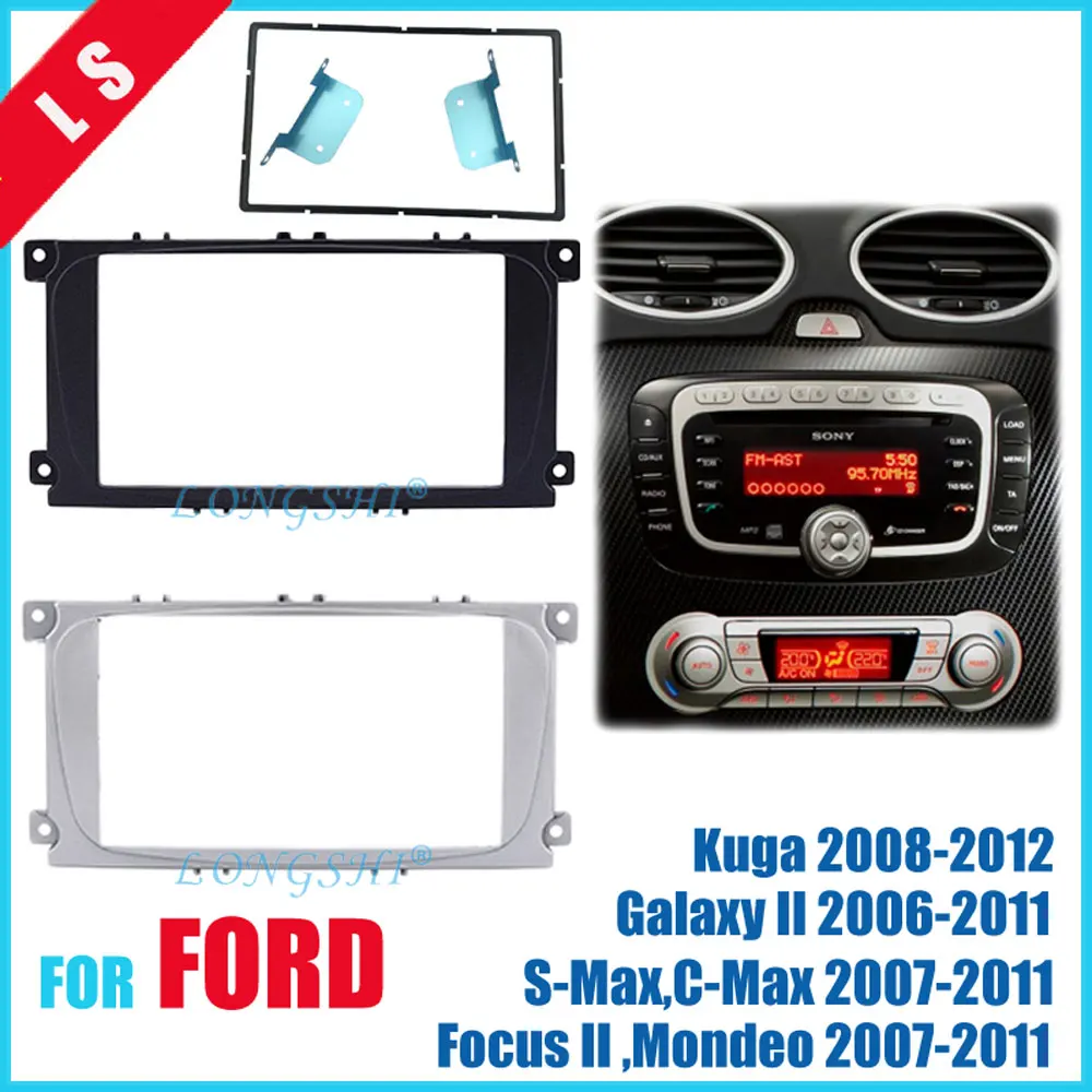 Αγορά Ανταλλακτικά αυτοκινήτου  2 Din Car Radio Fascia for Ford Focus II  Mondeo Kuga S-Max C-Max Galaxy II Stereo Dash Kit Fit Installation Trim Facia  Frame 2di