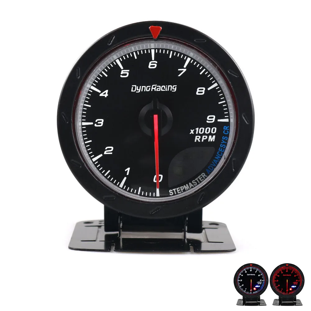 Dynoracing 60MM Racing Car Tachometer  Gauge 0-9000 RPM  & Light Auto Tachometer Gauge TT101466-animated-img