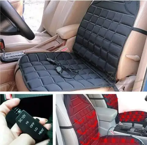 2x New Thickening Heated Car Seat Heater Cushion Warmer Cover Pad with cigarette lighter universal for any car styling 12v-animated-img