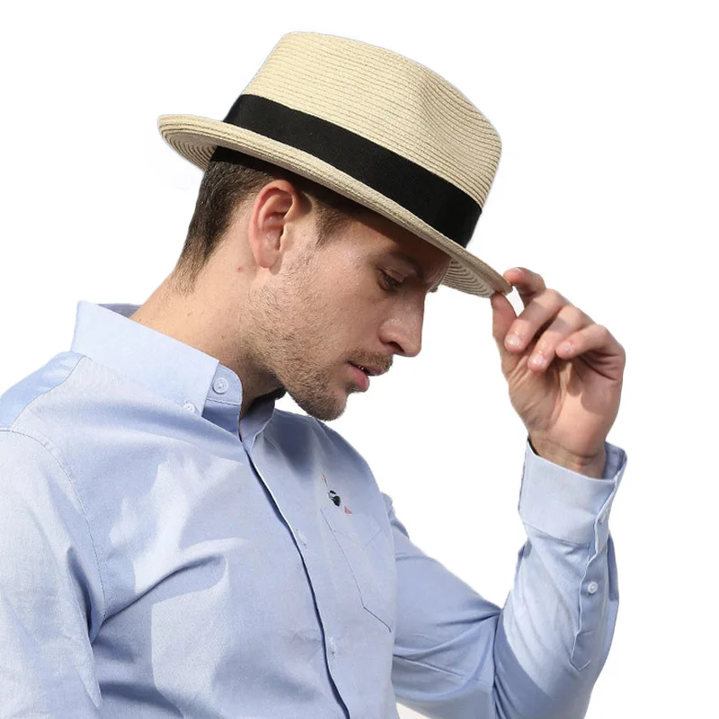 FS Straw Hat Wide Brim Men Summer Jazz 